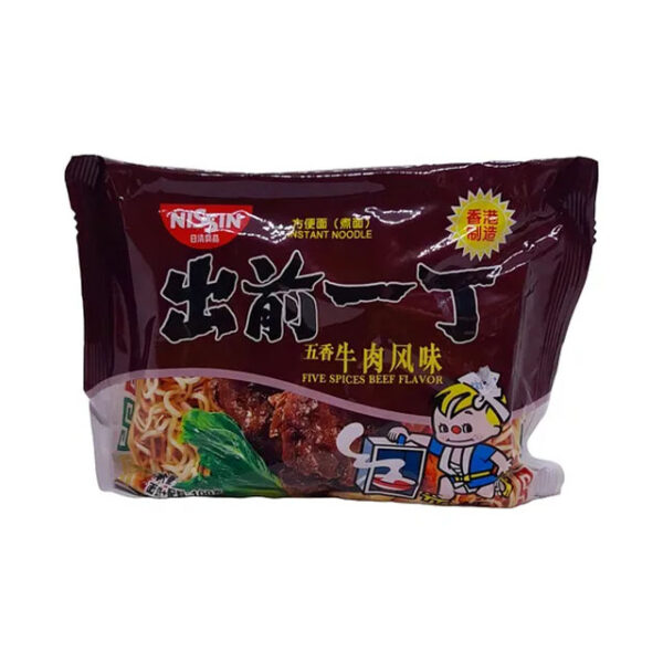 Ramen instantáneo sabor carne 5 especias Marca Nissin